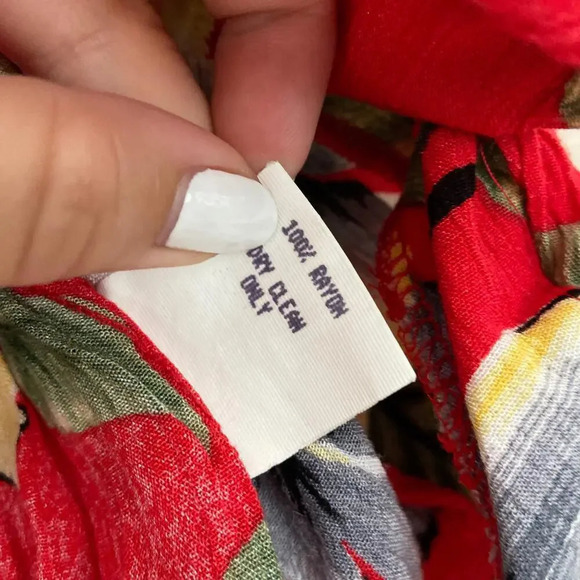 Vintage Red  Hawaiian 2-piece Shorts Set - Picture 7 of 12